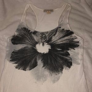 Black and white graphic tank